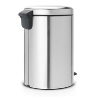 Matt Steel Fingerprint Proof Brabantia newIcon Pedal Bin 20 Litre Plastic Bucket Back