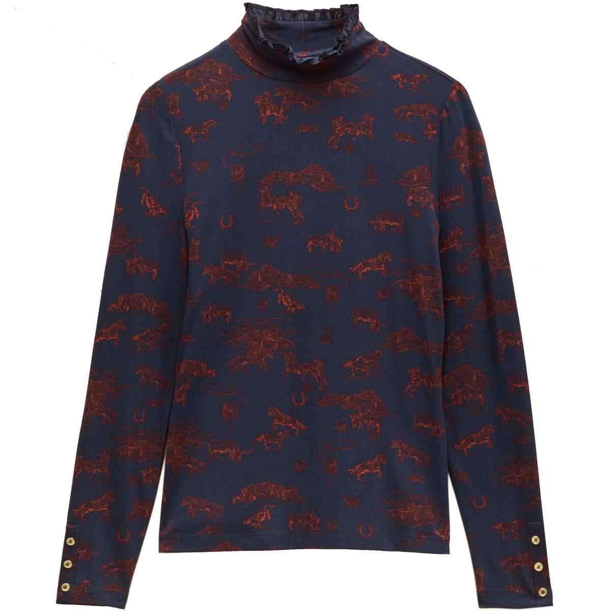 Joules Womens Printed Amy Long Sleeve Top