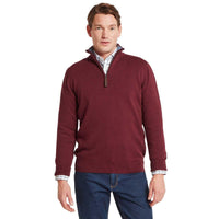 Schoffel Mens Calton Cotton Cashmere 1/4 Zip Jumper