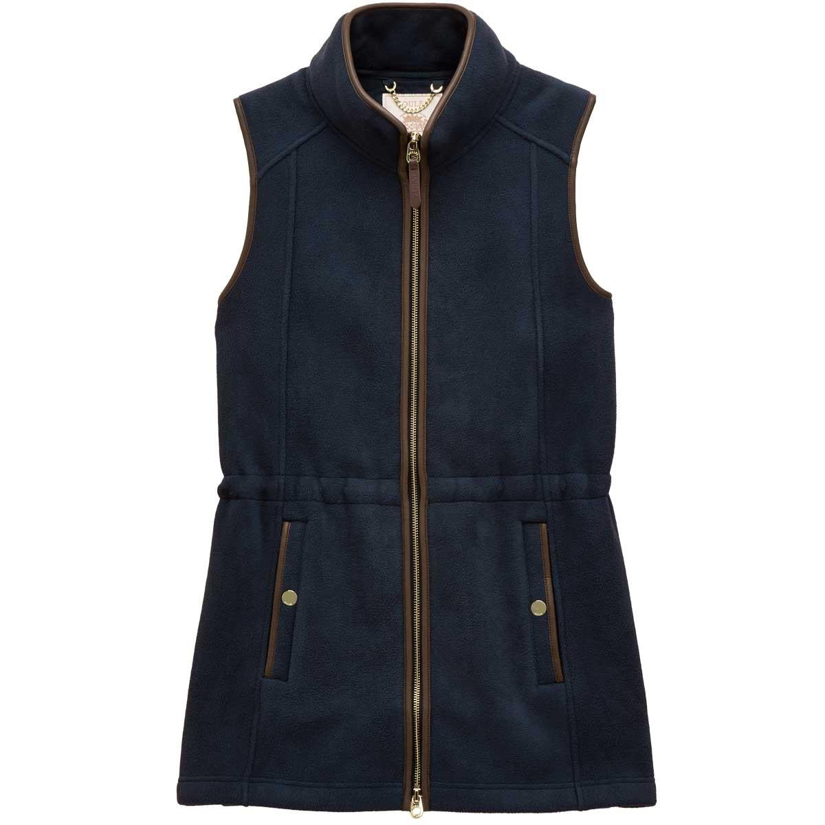Navy Joules Womens Heritage Longline Fleece Gilet