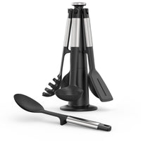 Joseph Joseph Elevate Stainless Steel Silicone 5-Piece Utensils Carousel Set Single Utensil and Carousel