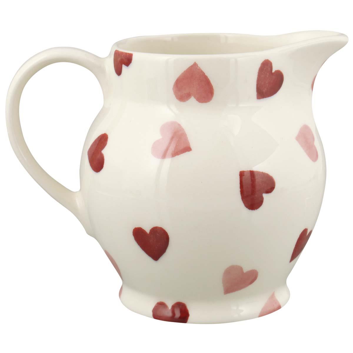 Emma Bridgewater Pink Hearts Half Pint Jug RIGHT
