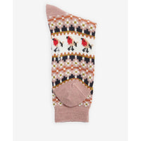 Pink Barbour Womens Robin Fair Isle Sock back