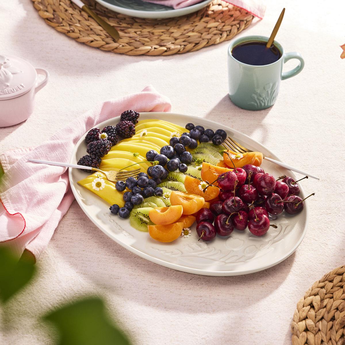 Le Creuset Stoneware Serving Platter La Jardin Collection