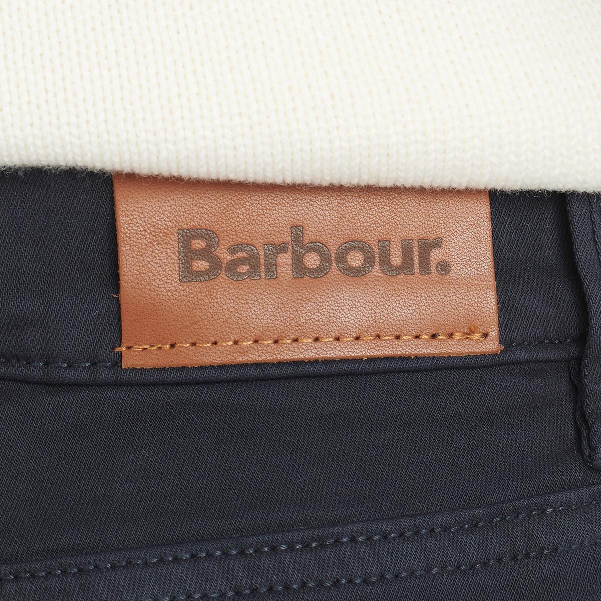 Navy Barbour Womens Essential Slim Trousers Badge