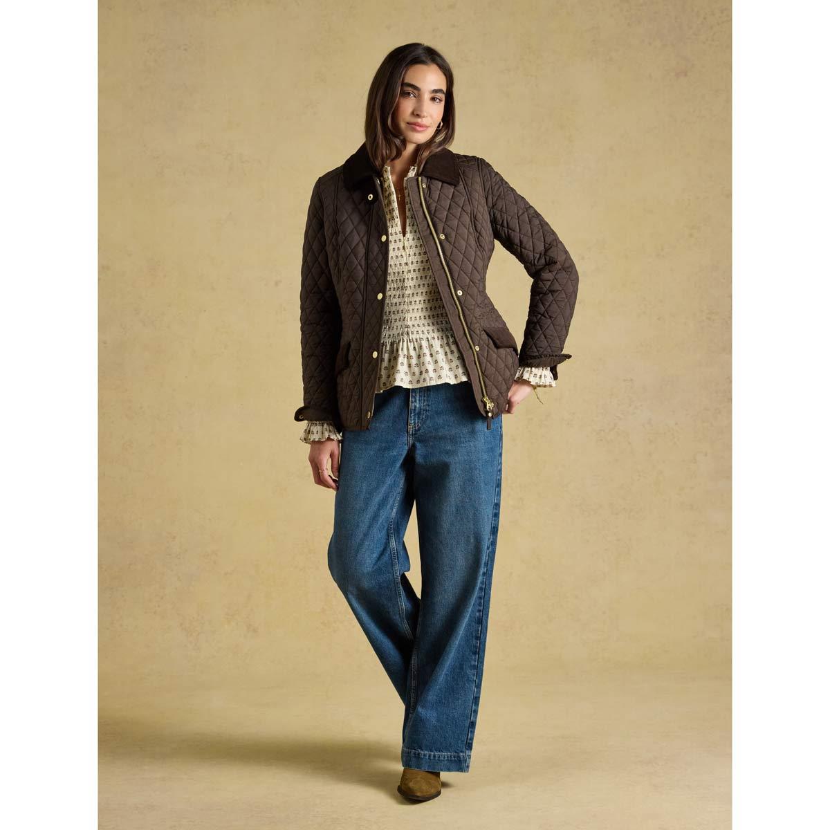 Joules Womens Highclere Showerproof Quilted Jacket