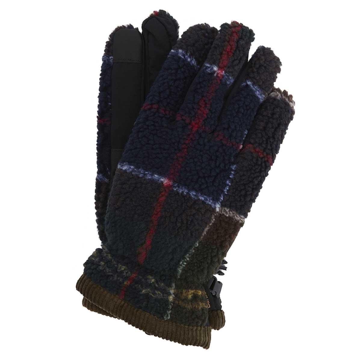 Classic Tartan Barbour Mens Field Tartan Fleece Gloves