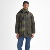 Classic Barbour Braden Tartan Scarf On Model