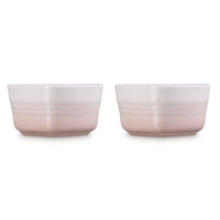 Le Creuset Stoneware Set Of 2 Heart Ramekins Shell Pink