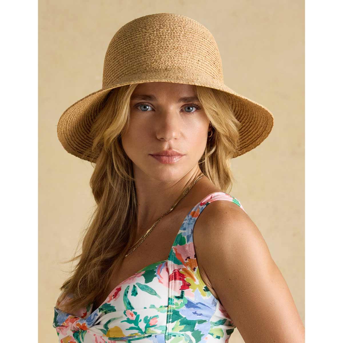 Joules Albany Straw Cloche Beach Hat