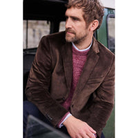 MAUVE Barbour Mens Horseford Crew Jumper LS4