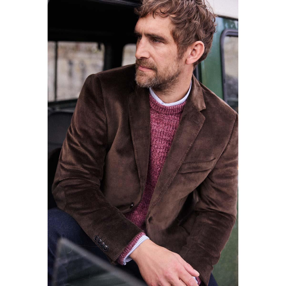 MAUVE Barbour Mens Horseford Crew Jumper LS4