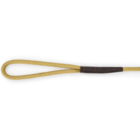 Gold Dubarry Marley Rope Slip Dog Lead Leather Detail