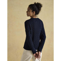 Navy Joules Womens Cotton Crew Neck Jumper Back