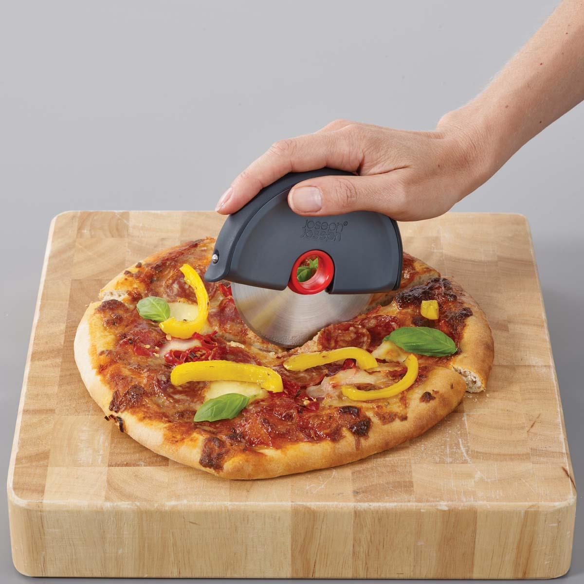 Grey/Red Joseph Joseph Disc Easy-clean Pizza Wheel LS