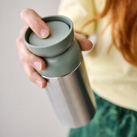 Nordic Sage Mepal Ellipse Insulated Coffee Mug 350ml Opening