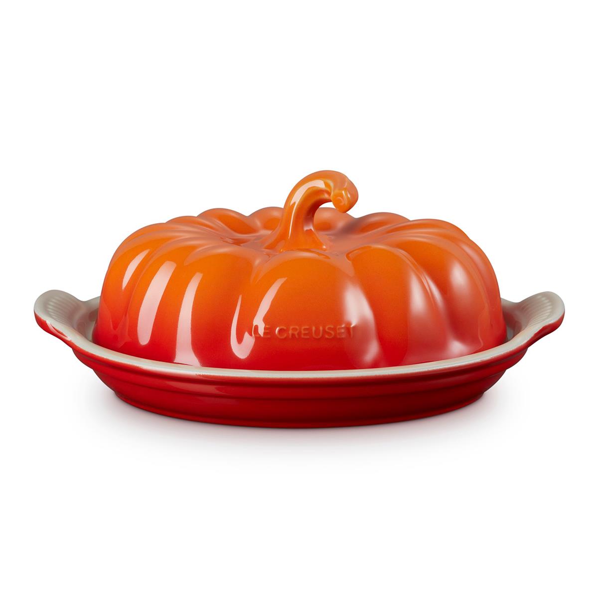 Le Creuset Stoneware Pumpkin Butter Dish Volcanic