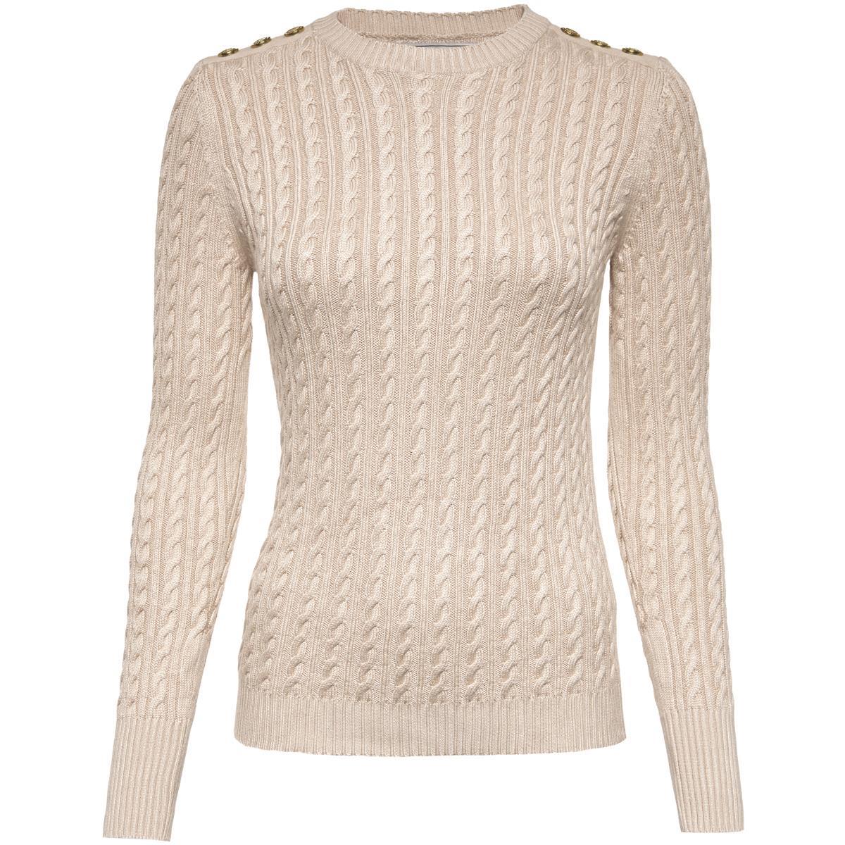 Oatmeal Holland Cooper Womens Seattle Cable Crew Neck Knitted Jumper