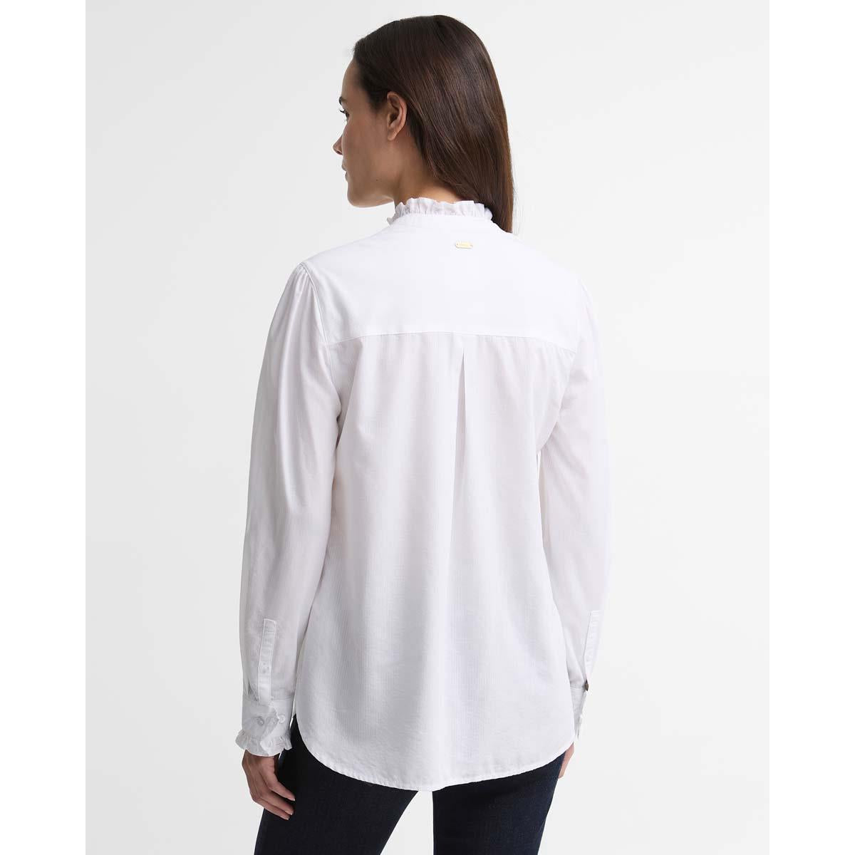 White Barbour Womens Clemency Shirt Back