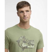 Laurel Green Barbour Mens Fairlight Graphic T-Shirt logo