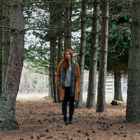 Light/Woodland Check Swanndri Scarfie Wool Scarf Lifestyle