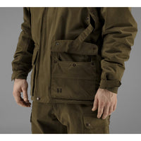 Warm Olive Harkila Mens Retrieve Jacket Pocket Detail