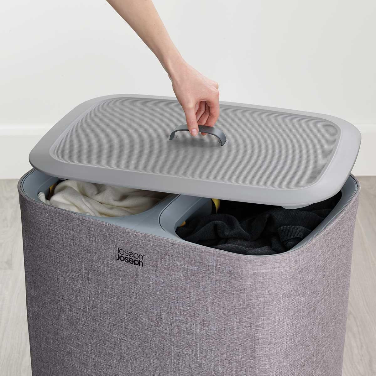 Grey  Joseph Joseph Tota 90-Litre Laundry Separation Basket cover