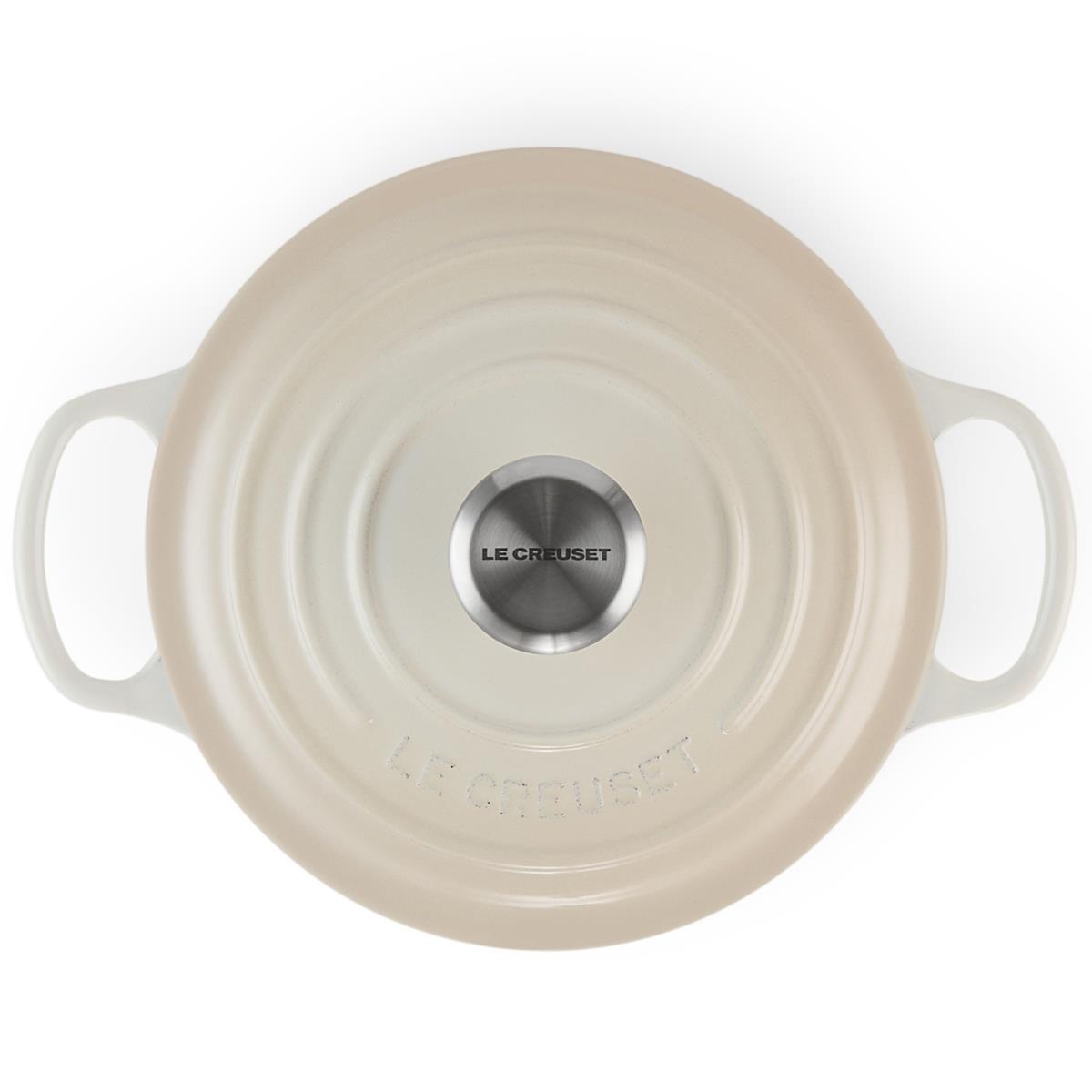 Le Creuset 20cm Cast Iron Round Casserole Dish Meringue