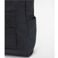 Navy Barbour Transport Foldover Backpack Bag side