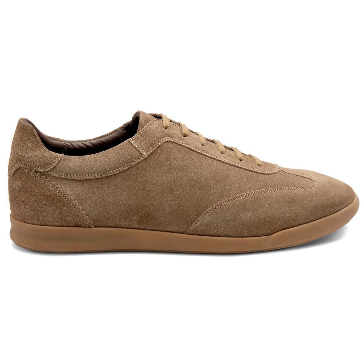 Flint Suede Loake Mens Mayfair Trainer SIDE