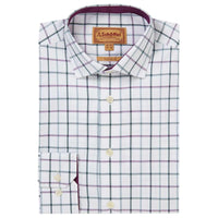 Deep Purple Schoffel Mens Baconsthorpe Tailored Shirt