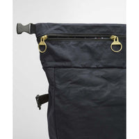 Navy Barbour Transport Foldover Backpack Bag zips