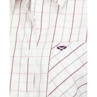Purple/Mineral Blue Hoggs Of Fife Womens Aberlady Tattersall Shirt Chest