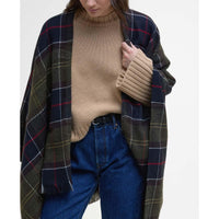 Barbour Ladies Staffin Tartan Serape close