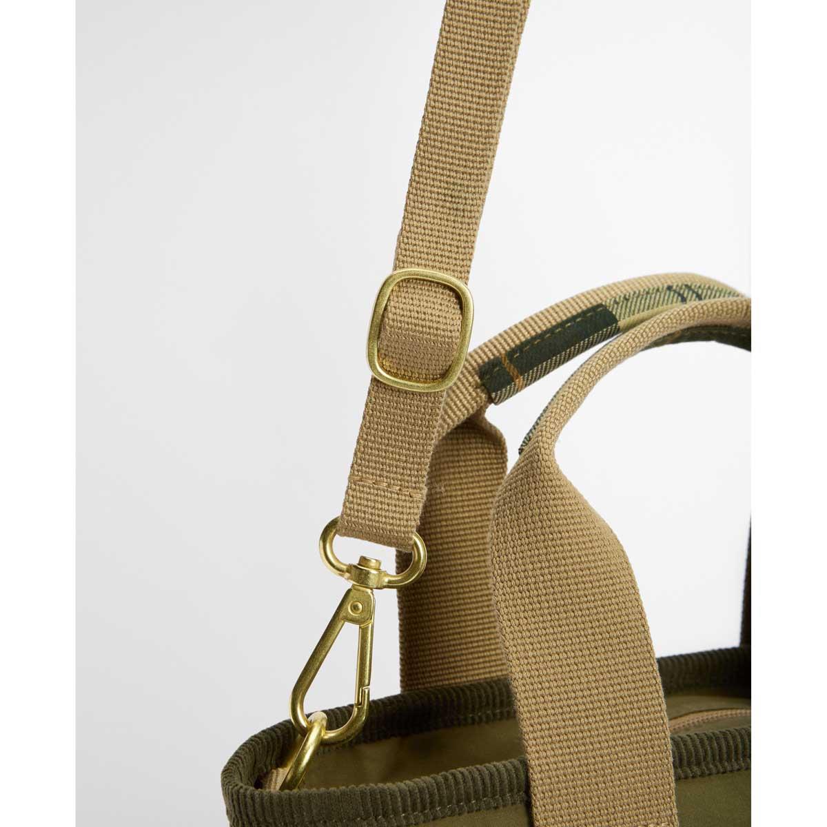 Dusky Green Barbour Mini Mya Tote Bag Handles