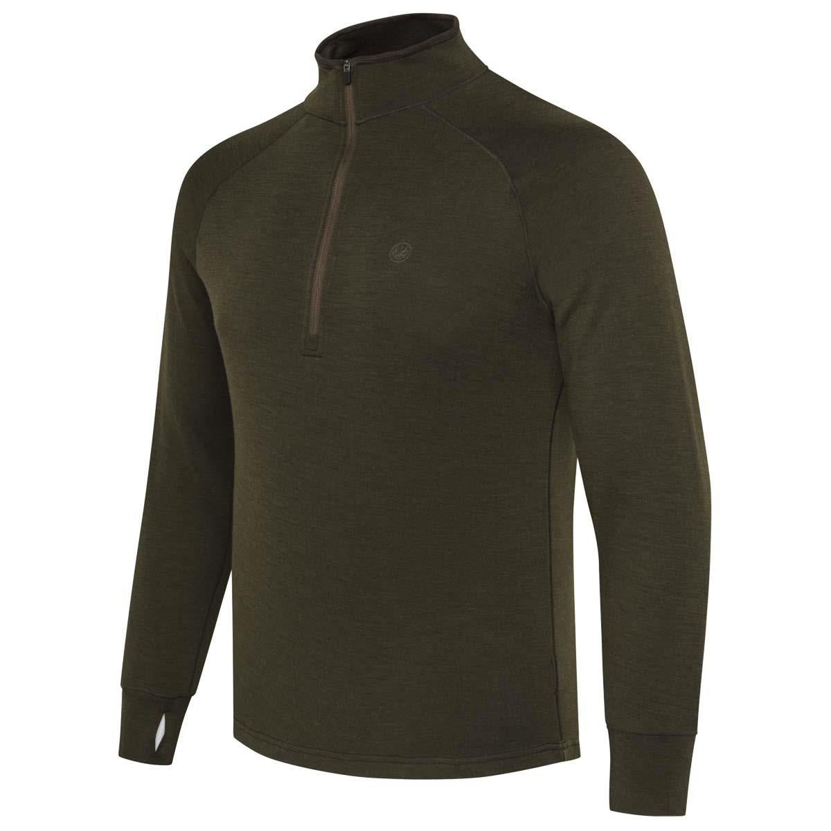 Green Moss Beretta Mens Glider Merino Half Zip Sweater