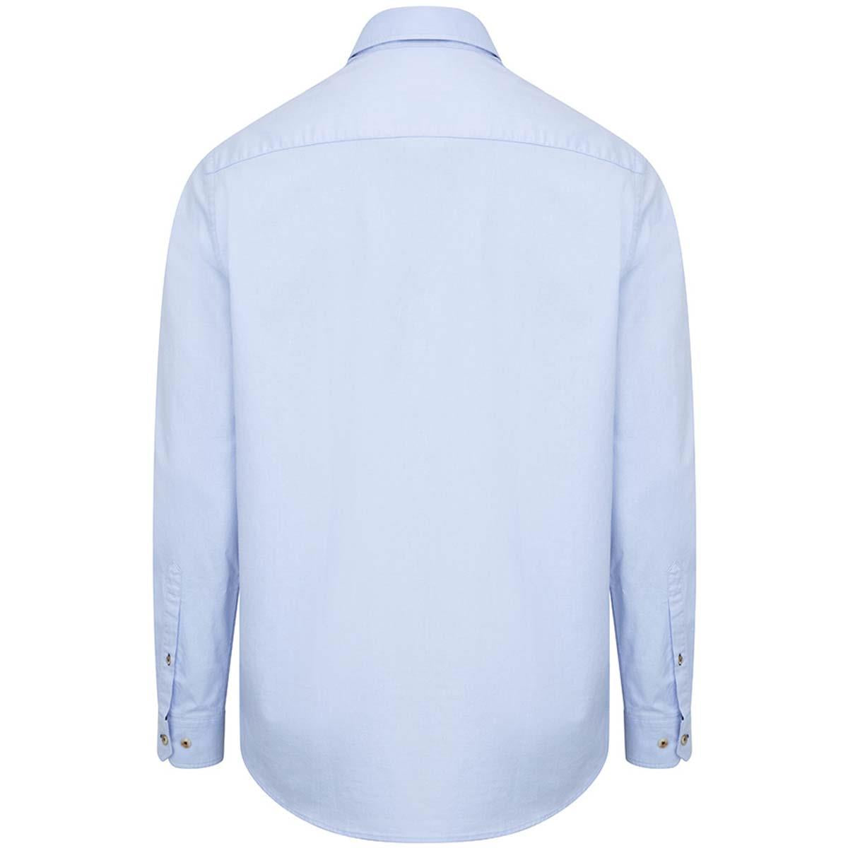 Blue Hoggs Of Fife Mens Granton Oxford Shirt BACK