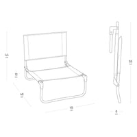 Moss Lafuma CB Low Folding Chair Dimensions