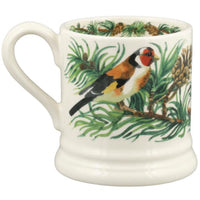Emma Bridgewater Autumn Garden Birds Goldfinch in Spruce Half Pint Mug