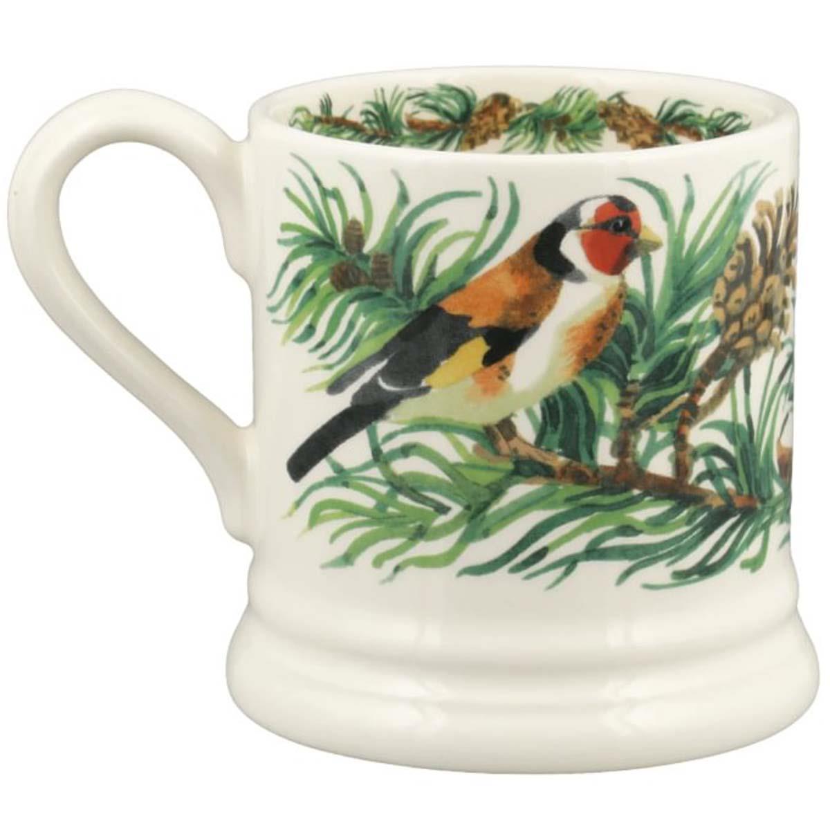 Emma Bridgewater Autumn Garden Birds Goldfinch in Spruce Half Pint Mug