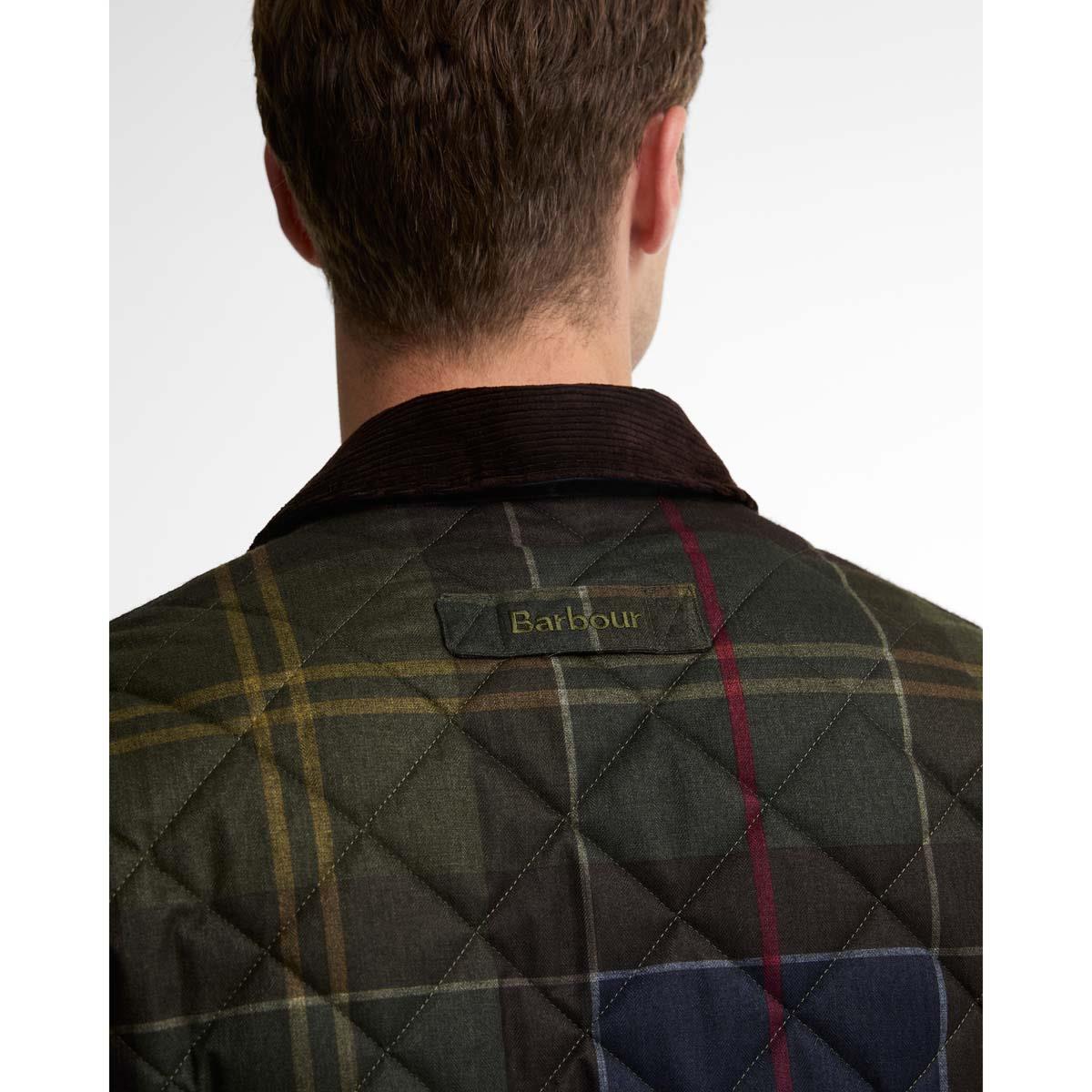 Classic Tartan Barbour Mens Icons Tartan Heritage Liddesdale Quilted Jacket Back
