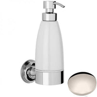 Polished Nickel Samuel Heath Style Moderne Liquid Soap Dispenser White Ceramic N6647W