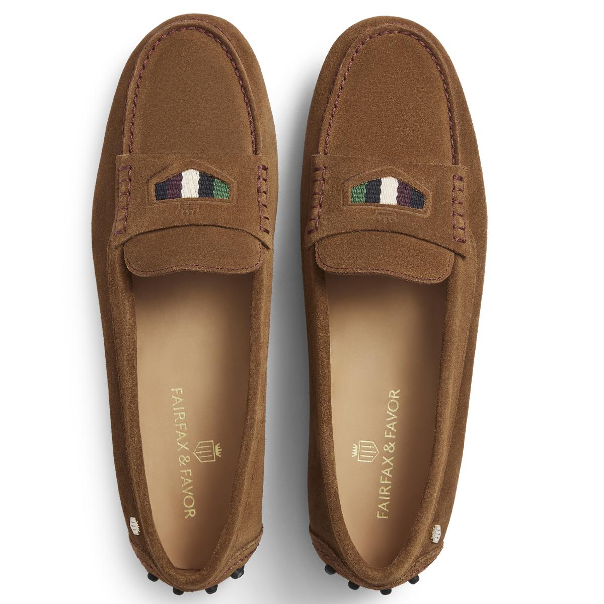 Tan Fairfax & Favor Womens Boston Driver