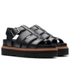 Black Leather Clarks Womens Orianna Twist Sandal