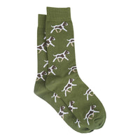 Green Albert and Maurice Mens Dog Socks