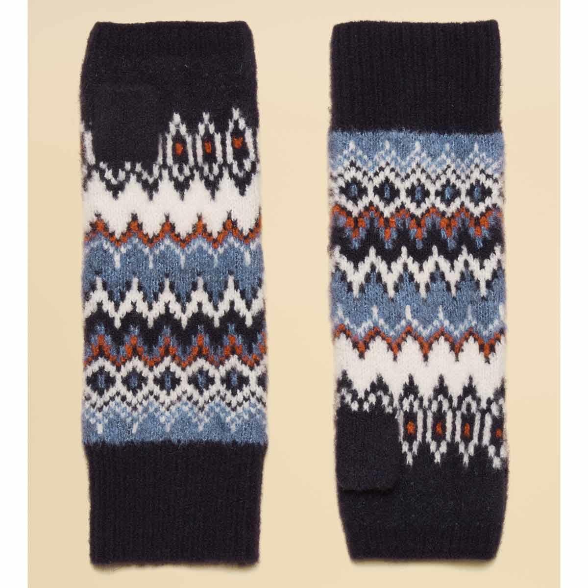 Joules Womens Kara Fairisle Fingerless Gloves