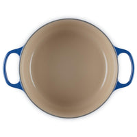 Le Creuset Signature Cast Iron Round Casserole 26cm Lapis Interior