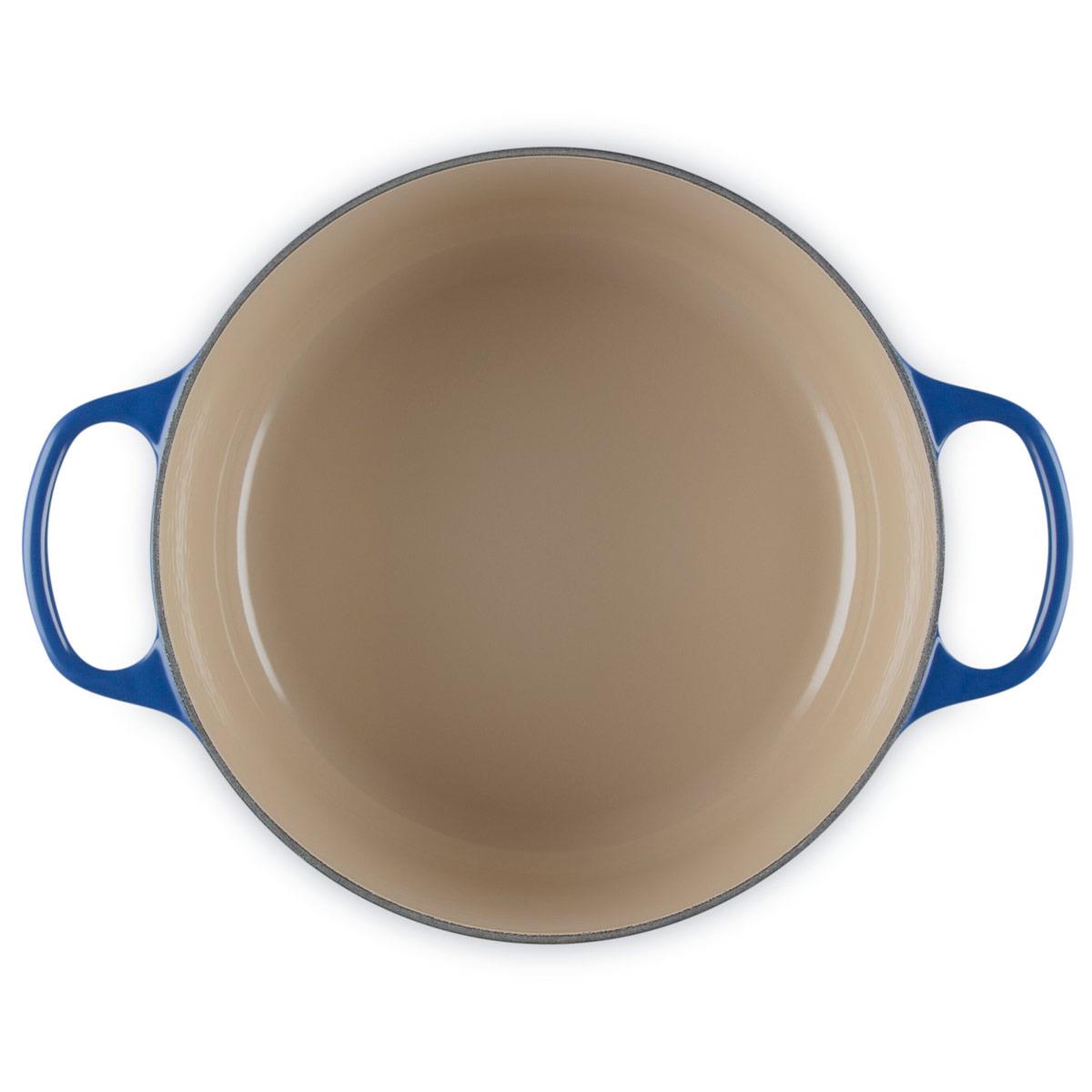 Le Creuset Signature Cast Iron Round Casserole 26cm Lapis Interior