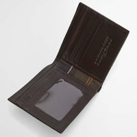 brown Farne Woven Leather Wallet inner