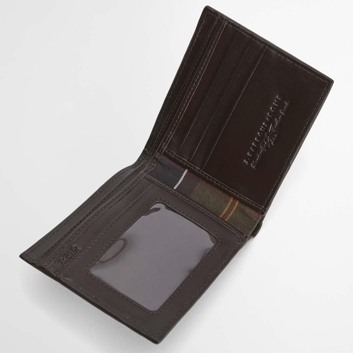 brown Farne Woven Leather Wallet inner